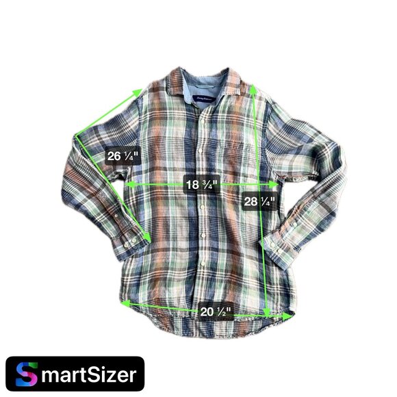 2/$18 SALE! Tommy Bahama Button Up Linen Shirt Mens Plaid Small Preppy Old Money - Picture 2 of 8